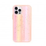 Wholesale Shiny Glossy Design Armor Hybrid Protective Case for iPhone 12 / 12 Pro 6.1 (Vertical Pink)